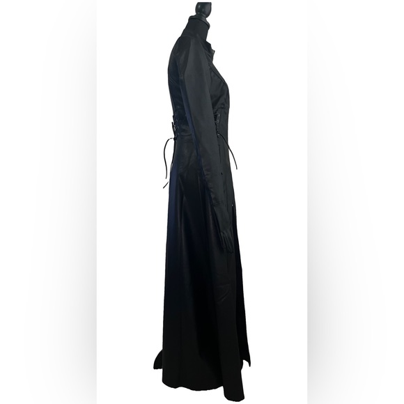 WIDOW Corset Duster Trench Matrix Coat Halloween Costume - Picture 2 of 12